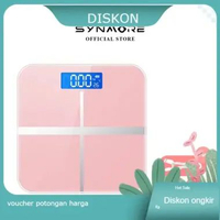 Timbangan Badan Digital Max180Kg USB Charge LCD Scale Kaca Tempered Glass 26X26cm 25D014-pink-USB