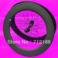 Full carbon Matt Road bicycle clincher wheelset 88mm - Rim + Spokes + hub + QR skewers
