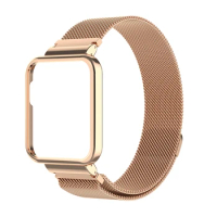 Milanese Magnetic Strap For Xiaomi Mi Watch Lite Metal Bracelet Correa For Redmi Watch 2 Lite Wrist Strap Band+Case Protector
