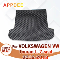 Car Trunk Mat For VOLKSWAGEN VW Touran L 7-Seat 2016 2017 2018 Custom Car Accessories Auto Interior Decoration