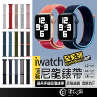 Apple Watch 回環式運動錶帶 iwatch SE 1-7 蘋果手錶尼龍錶帶 42 44 45mm 魔鬼氈錶帶