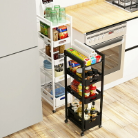 廚房冰箱側邊多層抽屜式夾縫置物架帶輪可移動客廳浴室臥室收納柜
