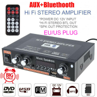 800W HIFI Bluetooth-Compatible Power Amplifier รถ Home Digital Power Audio Amplificador สำหรับลำโพง Treble Bass Control FM USB