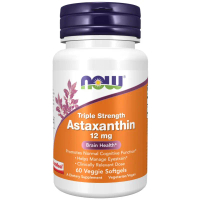 EXP:2027 | NOW Foods Astaxanthin 12mg, 60 Softgels | Premium Astaxanthin Nutritional Supplement