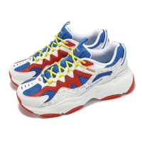 【SKECHERS】x DC 休閒鞋 Lander S 女鞋 白 紅 藍 Superman 拼接 橡膠大底 聯名 老爹鞋(800020-WMLT)