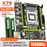 Atermiter X79 X79G Motherboard LGA2011 Combos E5-2620 V2 E5 2620 V2 CPU 2pcs x 8GB = 16GB DDR3 RAM 1600Mhz PC3 12800R REG ECC