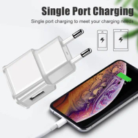 USB Charger Mobile Phone Fast Wall Charge EU Plug Adapter Head for Home Travel