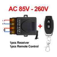 DC 12V 24V 110V 220V 433MHz High Power 30A RF Remote Control Switch 1CH Relay Receiver Transmitter for Motor Water Pump Control