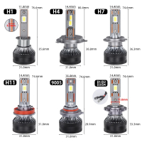 หลอดไฟ LED DAWNKNIGHT K5C PLUS 140W H7 Canbus 4300K LED H4 H11 HB3 9005 HB4 9006 K6C หลอดไฟ LED ท่อท