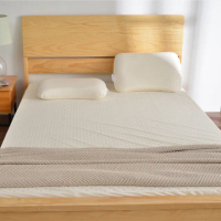 【班尼斯】雙人5x6.2尺x5cm馬來西亞製天然乳膠床墊+二顆-麵包枕(頂級雙面護膜高純度95)