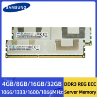 Samsung DDR3 4GB 8GB 16GB 32GB Server Memory REG ECC 1066MHz 1333MHz 1600MHz 1866MHz PC3 Ram Support x79 LGA 2011 motherboard