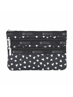 กระเป๋า 3 ซิปเครื่องสำอางผู้หญิง รุ่น 3-Zip Cosmetic bag สี Black Hearts