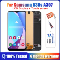 AMOLED 6.4'' LCD For Samsung galaxy A30s A307 SM-A307FN LCD Display Touch Screen Digitizer Assembly For Samsung A30S A305FN LCD