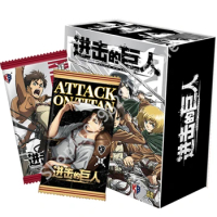 2024 New Attack On Titan Cards Badge Eren Jaeger Mikasa Collection Card Kid Birthday Gift Game Cards Table Toys Family Christmas