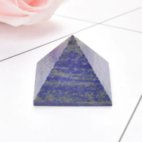 Natural Crystal Pyramid Lapis Lazuli Healing Stone Reiki Energy Quartz Meditation Ornaments Natural Stone Carved Tower Point
