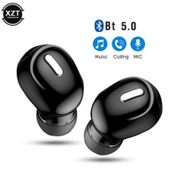 X9 Mini In-Ear 5.0 Bluetooth Single Earphone Wireless Headset With Mic Sports Earbuds Handsfree Stereo Earphones For All Phones