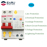 40A 2P AFDD AFCI Arc Fault Protector Dector Circuit Breaker Interrupte Overload Earth Leakage การป้อ