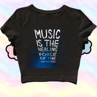 STARPERSON | CROP TOP GILLES PETERSON MUSIC IS THE HEALING | GRUNGE | Y2K | METAL | VINTAGE | ANIME 
