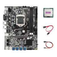 B75 USB ETH Mining Motherboard 8XPCIE USB Adapter+G550 CPU+SATA Cable+Switch Cable LGA1155 B75 USB Miner Motherboard