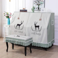 European Piano Cover Sets General Modern Dustproof Piano Cover Stool Seats r Home Decor Full Piano Dust Cover
