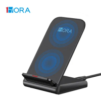 1Hora 15W Wireless Charger Stand 2-coil Charging for All Qi-Enabled Devices PD QC 3.0 Wireless iPhone Smartphone Chargers GAR157