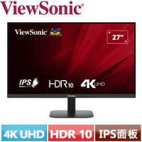 ViewSonic優派 27 型 VA2708-4K-MHD 4K UHD 顯示器