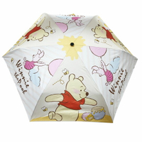 小禮堂 迪士尼 小熊維尼 折疊雨陽傘 三折雨傘 折疊雨傘 雨具 (黃 蜂蜜罐)
