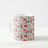Mug Keramik | Hadiah | Kado | Hampers | Mug Keramik London Symbols Pattern