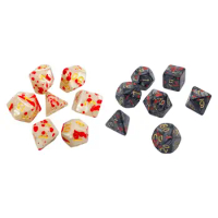 7x Polyhedral Dices D4 D6 D8 D10 D12 D20 Family Games Accessaries for Card Game Accessories Board Game Table Games Party Game
