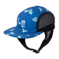 【POLER STUFF】日本限定 2WAY SURF CAP 風格戶外兩用衝浪帽 / 五片帽附扣帶 / 水陸兩用(衝浪藍)