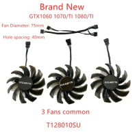 New 75mm Computer Graphics Card Fan Cooling Fans for GIGABYTE GTX1060 GTX1070 GTX 1080 1080Ti 1070Ti 1060 Gaming OC 11G PLD08010
