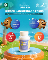 TARA KID mengandung COD Liver oil + DHA Berfungsi Untuk Meningkatkan Kinerja Kognitif Anak - Isi 30