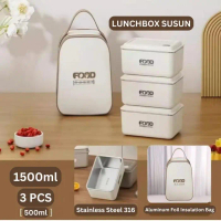 Lunch Box 1400Ml / Lunch Box 2000Ml / Tempat Bekal Susun / Rantang Microwave /  Lunch Box Container 