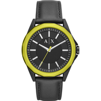 ARMANI EXCHANGE 男錶 手錶 45mm 黑色真皮皮帶 男錶 手錶 腕錶 AX2623 (現貨)▶指定Outlet商品5折起☆現貨