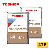 [超值2入組] TOSHIBA【NAS碟】N300 3.5吋 4TB 7200 RPM/512MB