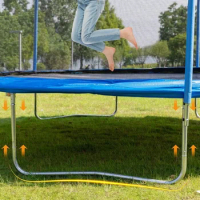 8FT Trampoline with Enclosure Net Outdoor Jump Rectangle Trampoline - Combo Bounce Exercise Trampoline PVC Spring Cover Padding