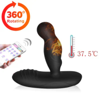 Wireless App Anal Vibrators For Men Tapon Anal Plug Vibrator Male Prostate Massager 360 Degree Rotation Toys Prostate Stimulator