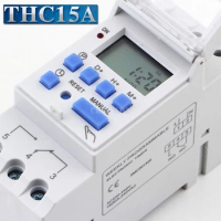 20PCS THC15A THC15A AC 220V 16A Timer Time Relay Switch Digital LCD DIN Programmable Rail 12v 24v 110v timer THC-15A