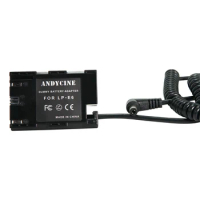 ANDYCINE LP-E6 DC Dummy Power Charger Battery Adapter for Canon Cameras EOS EOS 5DS,5D Mark IV,6D,7D Mark II,80D,70D,60D,60Da