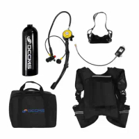 DCCMS DS‑2000 2L Oxygen Tank Diving Equipment Mini Scuba Tank Oxygen Cylinder Set with Diving Goggles Diving Equipment