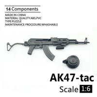 1/6 AK47-tac Assault Rifle Soldier 4D Assemble Gun Model AK47 AKM Toy for 12 inch Action Figure