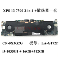CN-00X3G2 0X3G2 LA-G172 Mainboard FOR dell XPS 13 7390 2-in-1 i5-1035G1/16G/512G Laptop Notebook Motherboard
