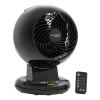 Woozoo Remote Controlled Personal Oscillating Fan, Black