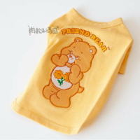 預定#韓國Dan夏季新品Care Bear小熊狗狗短袖T恤衫 甜橙色 朋友熊