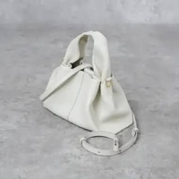 Tas POLENE NUMERO NEUF TEXTURED LEATHER CRAIE CHALK SHOULDER BAG SMALL 100% ORIGINAL