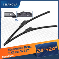 Windshield Wiper Blade For Mercedes Benz E Class W212 2014-2016 Frameless Windscreen Rubber Wipers 24"+24"