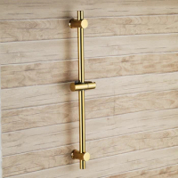 Gold plated Stainless steel Shower Slide Bar for Bathroom with Adjustable Handheld Shower Holder Wall Mount