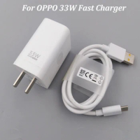 33W Supervooc Charger Fast Charging Adapter Type C Cable For OPPO Find X5 X3 X2 Pro Reno 6 5 Ace 2 R17 K9 Pro Realme X50 X50m GT