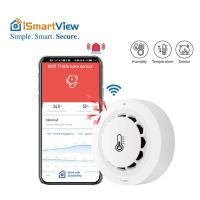 Wi-Fi Smoke Detector 無線Wi-Fi煙霧/高溫感測器 當偵測有煙霧或高溫時APP實時警報訊息通知 簡易安裝 智能家居推薦 