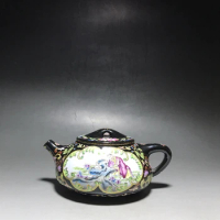 Chinese Yixing Zisha Clay Teapot enamel stone ladle Pot as shown 400ml